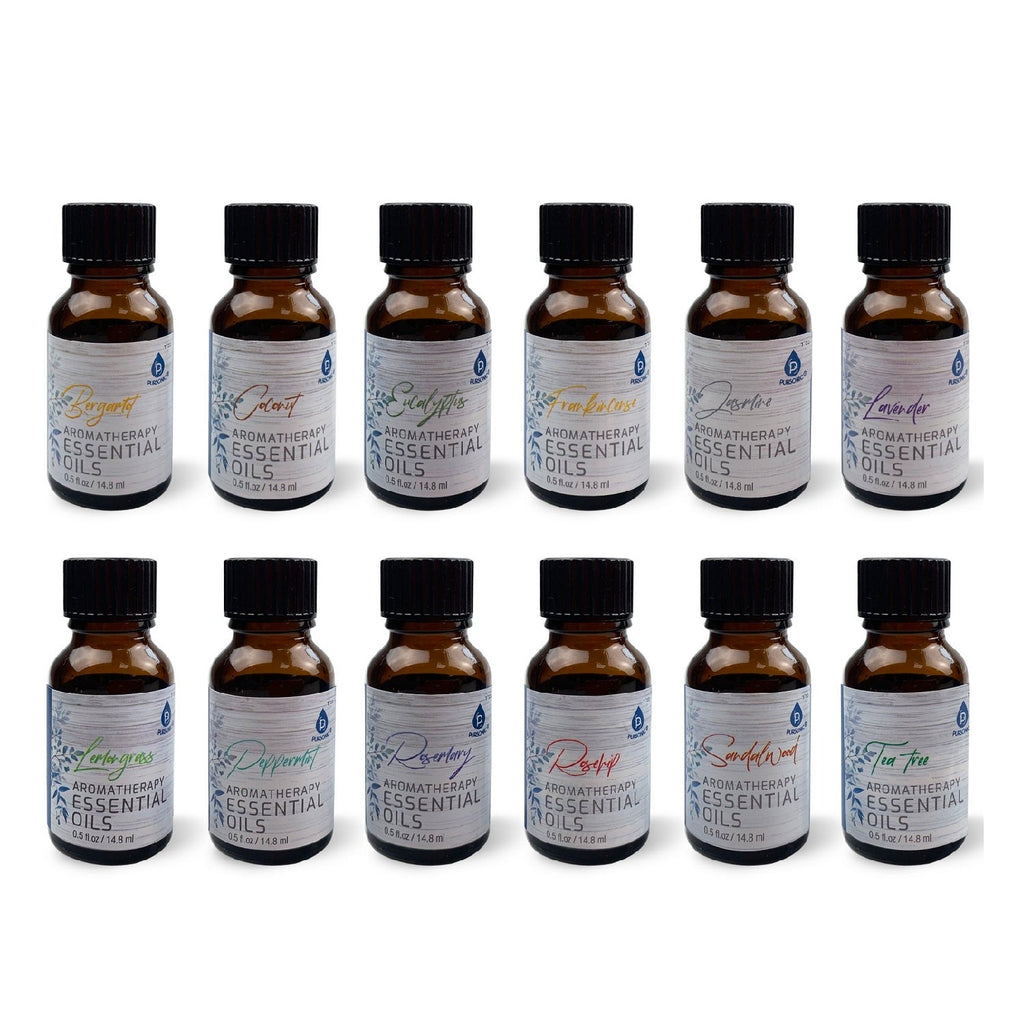 12 Pack of Aromatherapy Essential Oils - AuraLabs